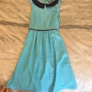 Blue sleeveless summer dress